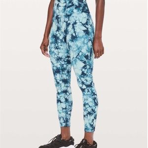 Lululemon Wunder Under 7/8 Shibori Blue Luxtreme